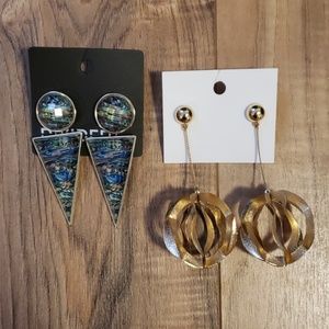 H&M Dangle Drop Earring Long Holiday Rave Party